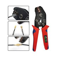 Kit profesional pentru sertizarea cablurilor electrice, GlowforHome, 600 conectori si protectii, cutie conectori, rosu - 3