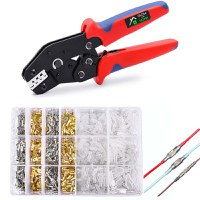 Kit profesional pentru sertizarea cablurilor electrice, GlowforHome, 600 conectori si protectii, cutie conectori, rosu - 6