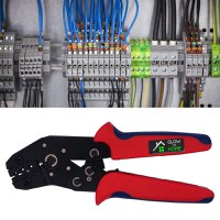 Kit profesional pentru sertizarea cablurilor electrice, GlowforHome, 600 conectori si protectii, cutie conectori, rosu - 1
