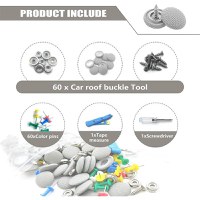 Kit reparare plafon auto, 60 bucati, cu scule incluse - 3