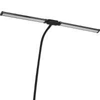 Lampa LED de birou cu clema si doua capete, Techstar® TD001, Putere 24W, USB, Reglabila la 360°, 10 niveluri - 7
