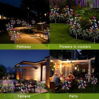 Lampa Solara cu Fluturi Multicolori pentru Gradina sau Terasa, IP65, cu Senzor de Lumina, 65cm Inaltime - 5
