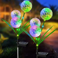 Lampa solara LED decorativa, model papadie, pentru gradina sau terasa, IP65, multicolora - 7