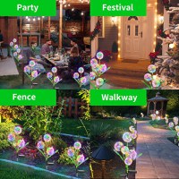 Lampa solara LED decorativa, model papadie, pentru gradina sau terasa, IP65, multicolora - 3