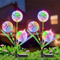 Lampa solara LED decorativa, model papadie, pentru gradina sau terasa, IP65, multicolora - 5