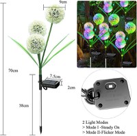 Lampa solara LED decorativa, model papadie, pentru gradina sau terasa, IP65, multicolora - 10
