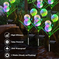 Lampa solara LED decorativa, model papadie, pentru gradina sau terasa, IP65, multicolora - 8
