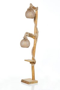 Lampadar, Opviq, lemn, natural, 140 cm - 2