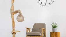 Lampadar, Opviq, lemn, natural, 140 cm