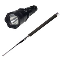 Lanterna cu electrosoc cu acumulator, LED, baston inclus - 2