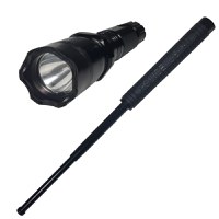 Lanterna cu electrosoc cu acumulator, LED, baston Police inclus - 7
