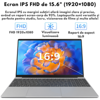 Laptop Ultra-Performant 15.6” IPS FHD (1920x1080), Intel N95 (12th Gen) pana la 3.4GHz, 8GB RAM, 256GB SSD, Windows 11 - 6