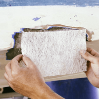 LARGE KIT,  Rasina poliesterica si Fibra de sticla pachet complet 2 kg pentru reparatii auto, moto , ambarcatiuni - 4