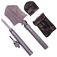 Lopata multifunctionala IdeallStore®, Hunting Society, 8 in 1, otel inoxidabil, 62 cm, argintiu - 1