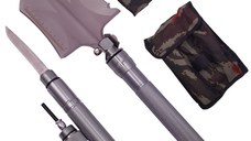 Lopata multifunctionala IdeallStore®, Hunting Society, 8 in 1, otel inoxidabil, 62 cm, argintiu