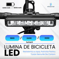 Lumina frontala profesionala bicicleta, luminozitate 1000 lumeni, baterie interna 2000 mAh, incarcare USB, negru - 7