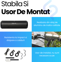 Lumina frontala profesionala bicicleta, luminozitate 1000 lumeni, baterie interna 2000 mAh, incarcare USB, negru - 3