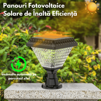 Lumina Solara de Gradina pentru Stalpi-Gard,cu 6 culori RGB si 3 moduri de iluminare Neutru/Cald/Rece, Rezistenta la Apa - 9