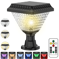 Lumina Solara de Gradina pentru Stalpi-Gard,cu 6 culori RGB si 3 moduri de iluminare Neutru/Cald/Rece, Rezistenta la Apa - 1