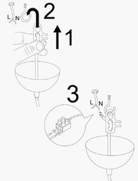 Lustra, Opviq, fier, negru cupru, diametru 17 cm, inaltime reglabila - 7