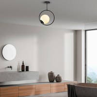 Lustra, Opviq, metal, negru, 26x15x39 cm - 3