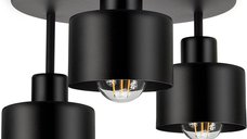 Lustra suspendata Adviti Ramos AD-LD-6258BE27M, 3 surse E27, putere maxima 60W, negru elegant