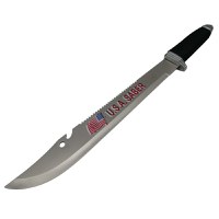 Maceta de vanatoare, USA Freeknife, negru, 45.5 cm, teaca inclusa - 4