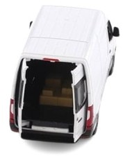 Macheta metalica Kinsmart Mercedes-Benz Sprinter, Alb, scara 1:36 - 5