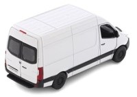 Macheta metalica Kinsmart Mercedes-Benz Sprinter, Alb, scara 1:36 - 3