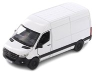 Macheta metalica Kinsmart Mercedes-Benz Sprinter, Alb, scara 1:36 - 2