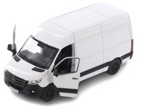 Macheta metalica Kinsmart Mercedes-Benz Sprinter, Alb, scara 1:36 - 4