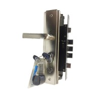 Maner usa Metalica cu sild si butuc, broasca, echipat complet,deschidere stanga - 3