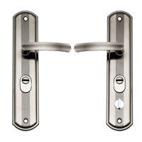 Maner usa Metalica cu sild si butuc, broasca, echipat complet,deschidere stanga - 2