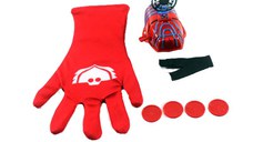 Manusa cu lansator, pentru copii, marime universala, PJ Masks, rosu