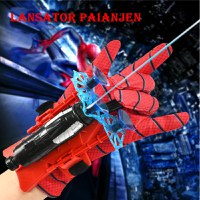 Manusa Spiderman cu ventuze,sfoara si lansator, IdeallStore®, rosu - 3