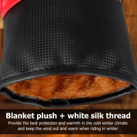 Manusi pentru ghidon Moto/Scuter/Bicicleta, Impermeabile, Calduroase, FIXATO, Reflectorizante, Negru - 2