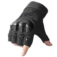 Manusi tactice militare IdeallStore®, Total Survivor, protectii articulate, nylon, marimea L, negru - 4
