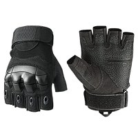 Manusi tactice militare IdeallStore®, Total Survivor, protectii articulate, nylon, marimea L, negru - 1