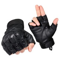 Manusi tactice militare IdeallStore®, Total Survivor, protectii articulate, nylon, marimea L, negru - 3