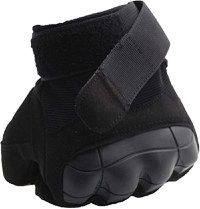 Manusi tactice militare IdeallStore®, Total Survivor, protectii articulate, nylon, marimea L, negru - 5