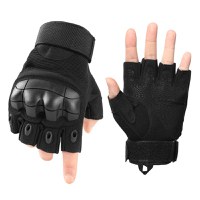 Manusi tactice militare IdeallStore®, Total Survivor, protectii articulate, nylon, marimea L, negru - 2