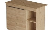 Masa de bucatarie Hanah Home din pal melaminat stejar, dimensiuni 120x88.2x60 cm
