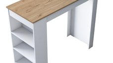 Masa de bucatarie Hanah Home, PAL melaminat, nuc alb, 120x50x100 cm