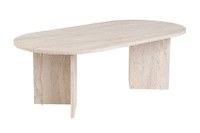 Masa de cafea, Hanah Home, PAL melaminat, travertin, 119x60x40 cm - 1