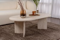 Masa de cafea, Hanah Home, PAL melaminat, travertin, 119x60x40 cm - 2