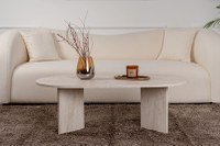 Masa de cafea, Hanah Home, PAL melaminat, travertin, 119x60x40 cm - 3