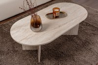 Masa de cafea, Hanah Home, PAL melaminat, travertin, 119x60x40 cm - 4