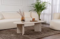 Masa de cafea, Hanah Home, PAL melaminat, travertin, 119x60x40 cm - 7