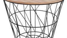 Masa de Cafea Rotunda Atmosphera Kumi, 38x30 cm, Negru