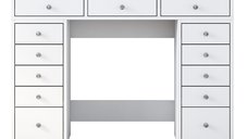 Masa de machiaj Hanah Home, alb, 120x44.5x81.6 cm, melaminat